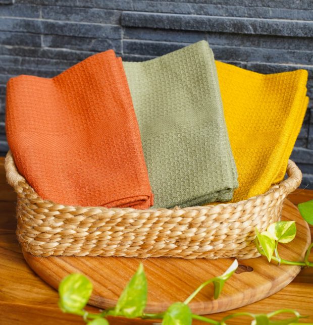Radiant Honey Comb Kitchen towels  | Combo of 3