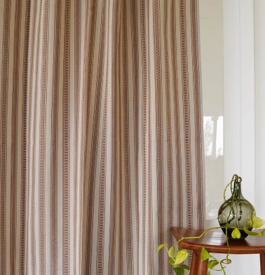 Vintage Weave Cotton Fabric Beige/Brown