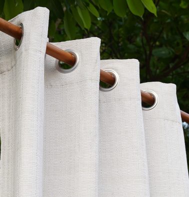 Panama Weave Cotton Curtain Creamy White