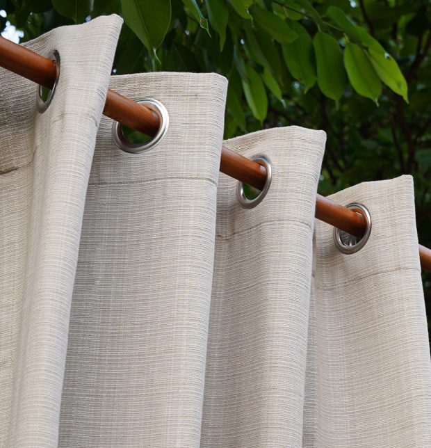 Customizable Curtain, Panama Weave Cotton - Oatmeal Beige