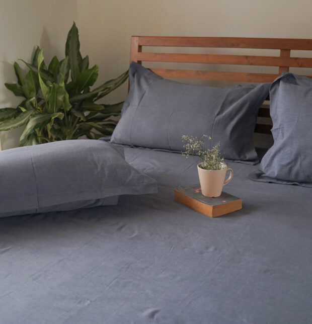 Earthen Hues Cotton Pillow Cover – Infinity Blue