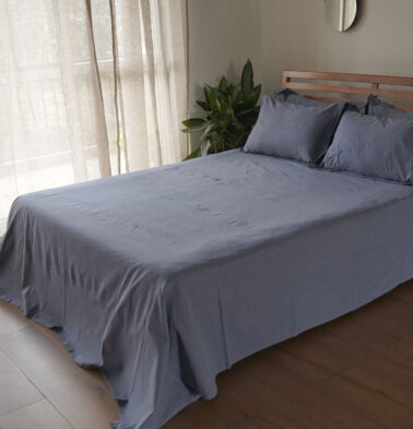 Earthen Hues Cotton Duvet Cover Infinity Blue