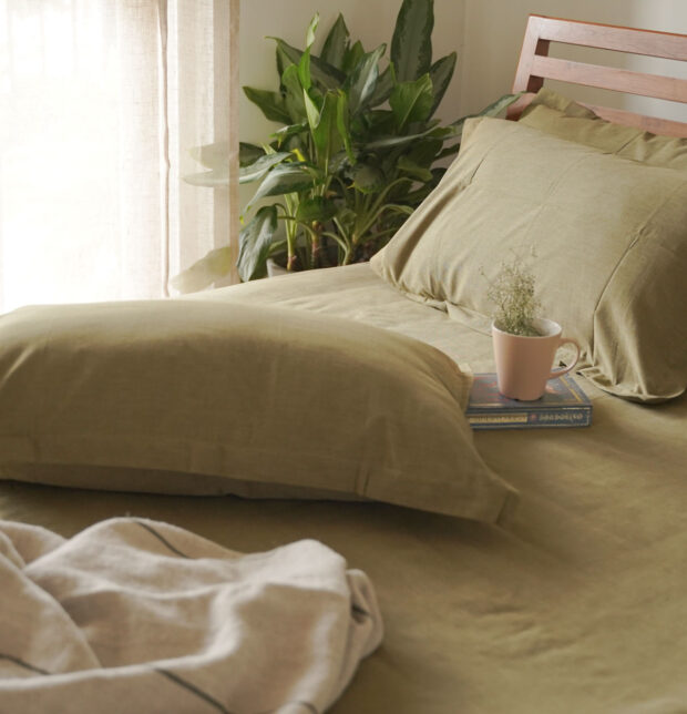 Earthen Hues Cotton Pillow cover Cedar Green