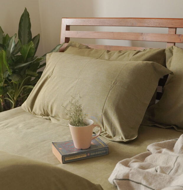 Earthen Hues Cotton Pillow cover Cedar Green